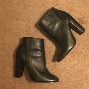 Black Leather Booties